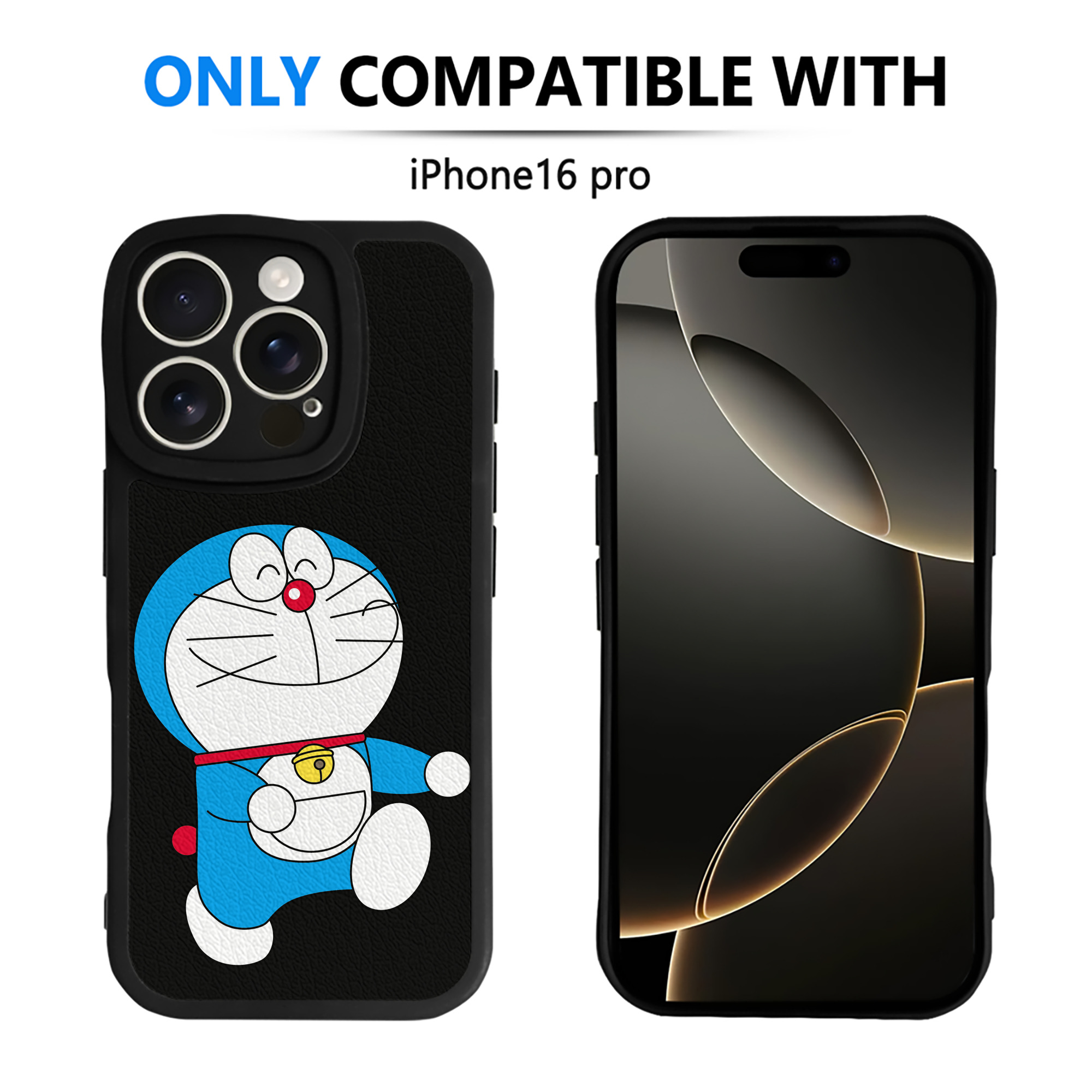 （画像用） ドラえもん Doraemon 【iPhone 16シリーズ対応】シリコンスマホケース（レザー調） 材質：シリコン